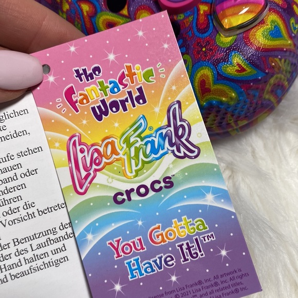 🎶[ Crocs ] Limited Edition Neon Purple Classic Lisa Frank Clog - Picture 11 of 15